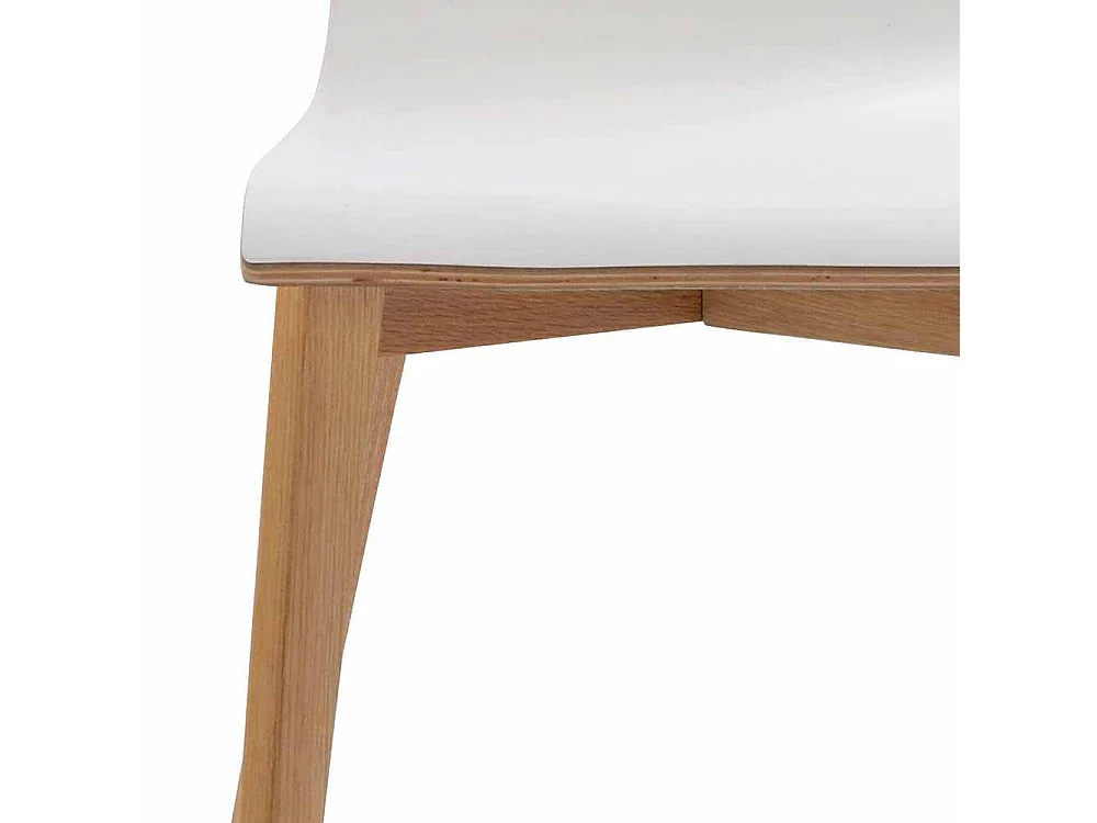 Hochlehner in Weiß und Eiche Naturfarben modern (2er Set)