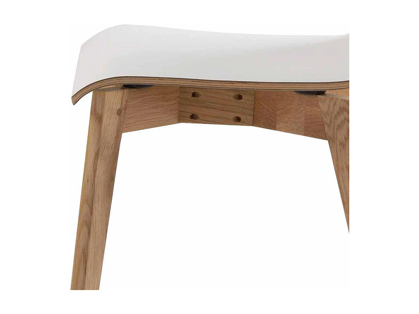 Hochlehner in Weiß und Eiche Naturfarben modern (2er Set)