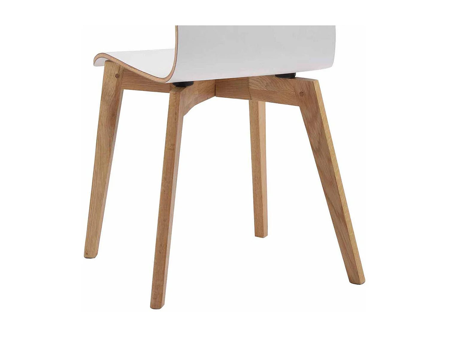 Hochlehner in Weiß und Eiche Naturfarben modern (2er Set)