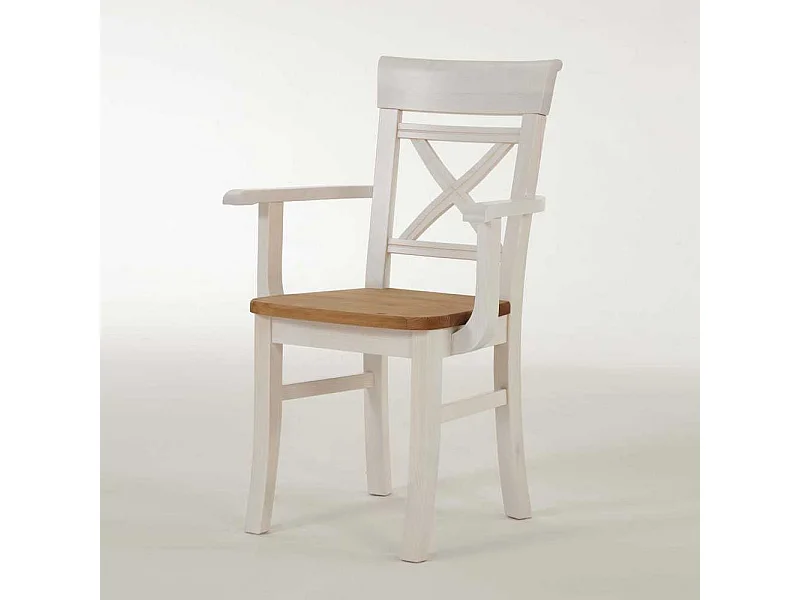 Armlehnstuhl aus Kiefer Massivholz Armlehnen (2er Set)