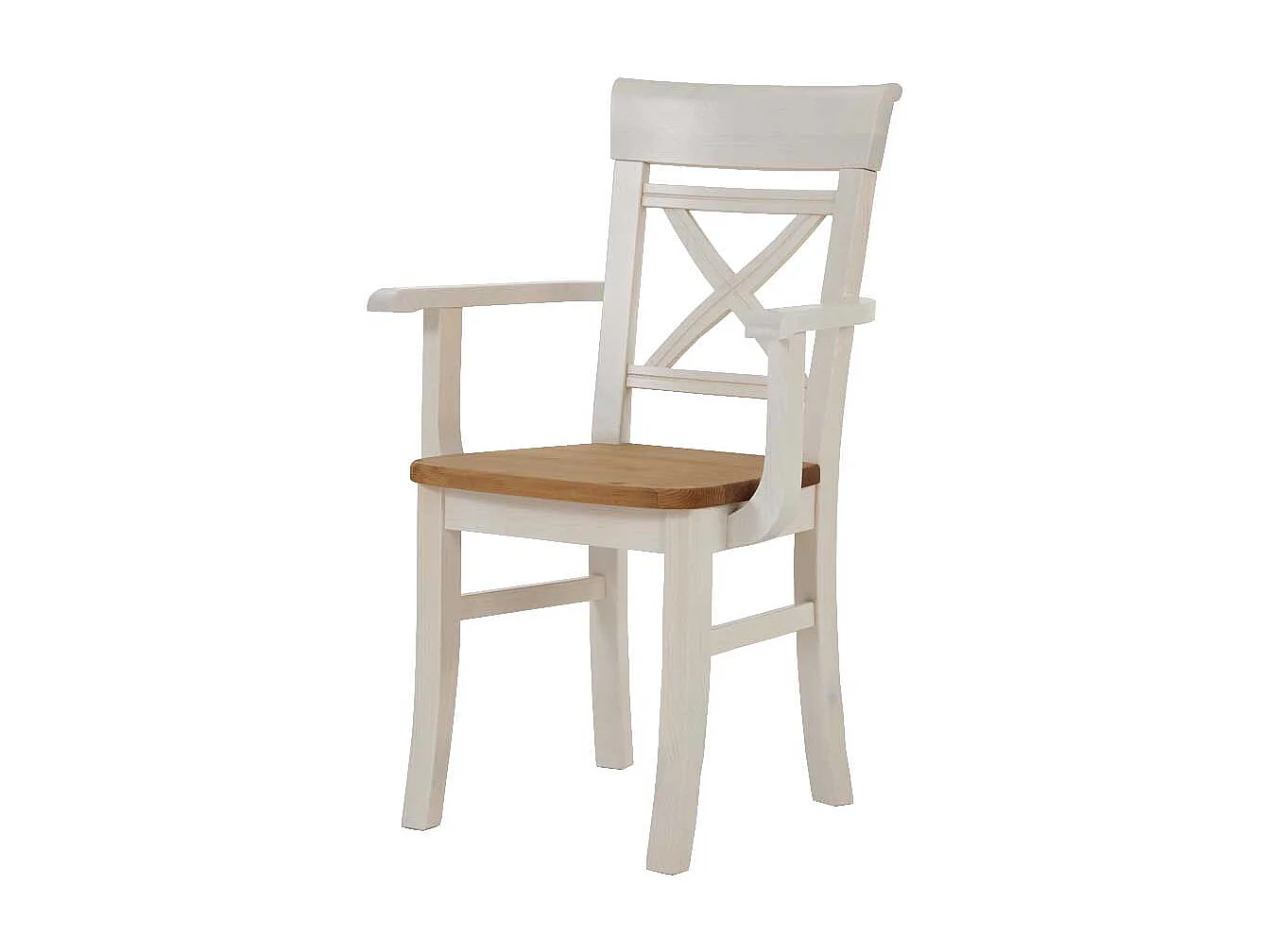 Armlehnstuhl aus Kiefer Massivholz Armlehnen (2er Set)