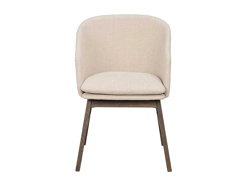 Armlehnenstuhl Set in Beige und Braun Gestell aus Massivholz (2er Set)