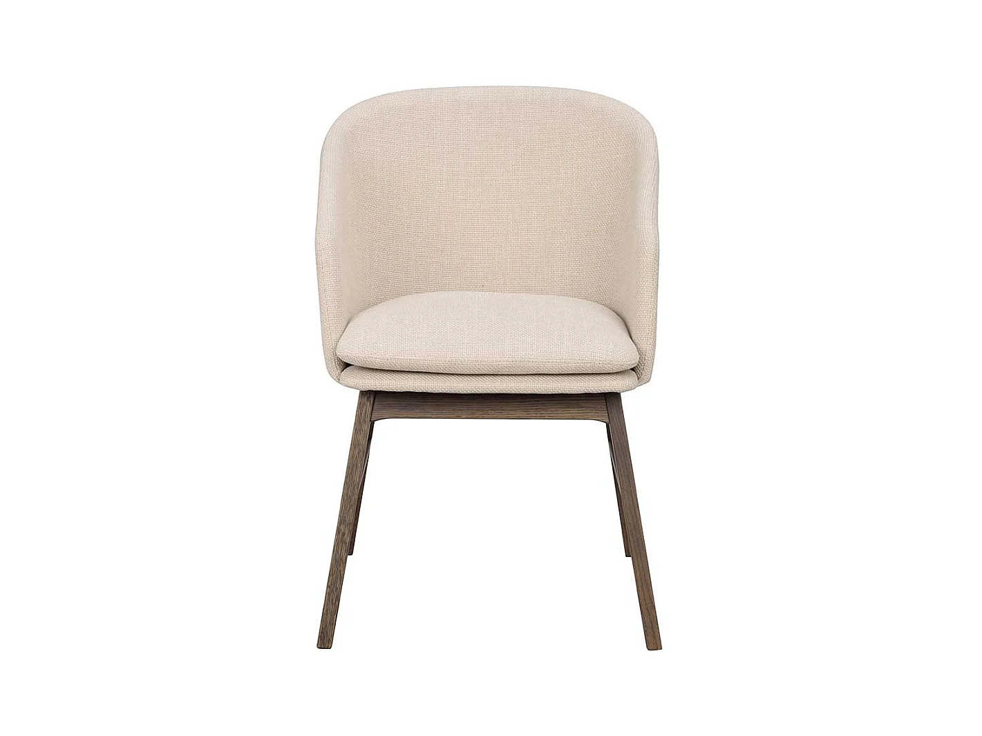 Armlehnenstuhl Set in Beige und Braun Gestell aus Massivholz (2er Set)