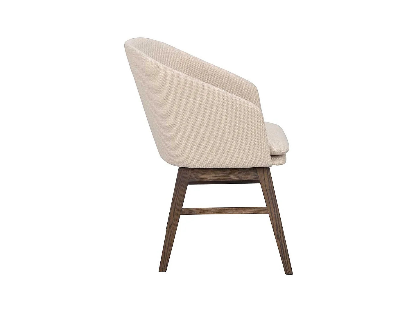 Armlehnenstuhl Set in Beige und Braun Gestell aus Massivholz (2er Set)