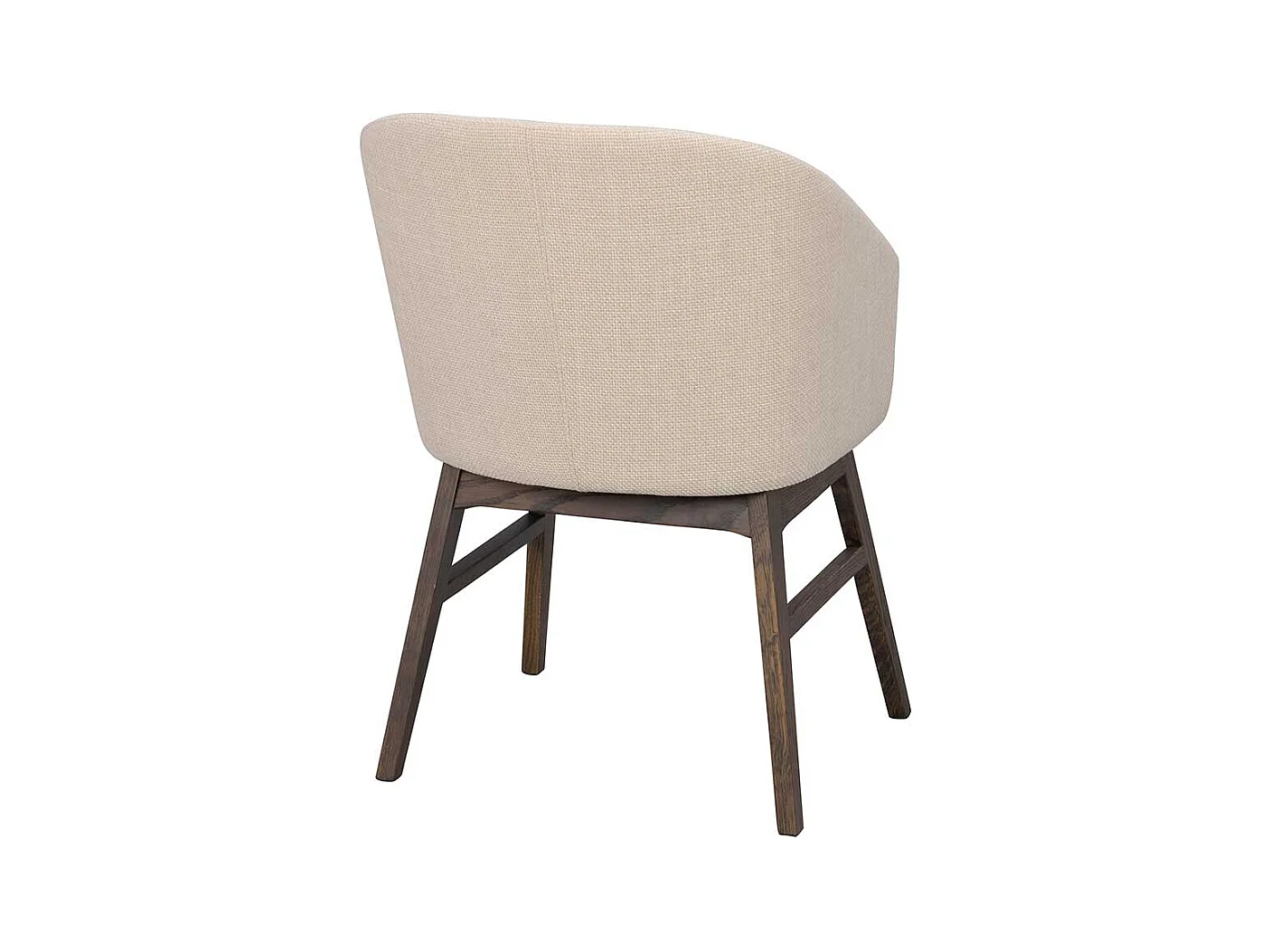 Armlehnenstuhl Set in Beige und Braun Gestell aus Massivholz (2er Set)