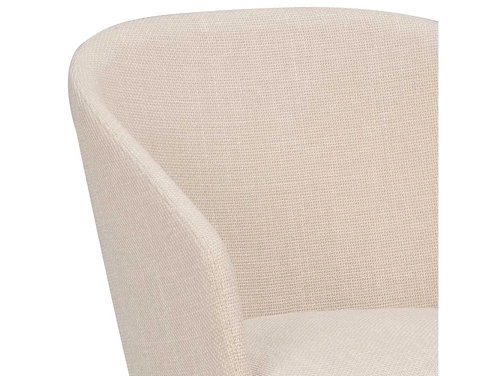 Armlehnenstuhl Set in Beige und Braun Gestell aus Massivholz (2er Set)