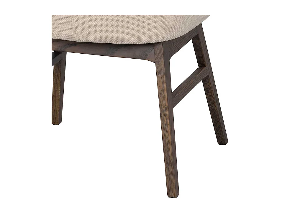 Armlehnenstuhl Set in Beige und Braun Gestell aus Massivholz (2er Set)