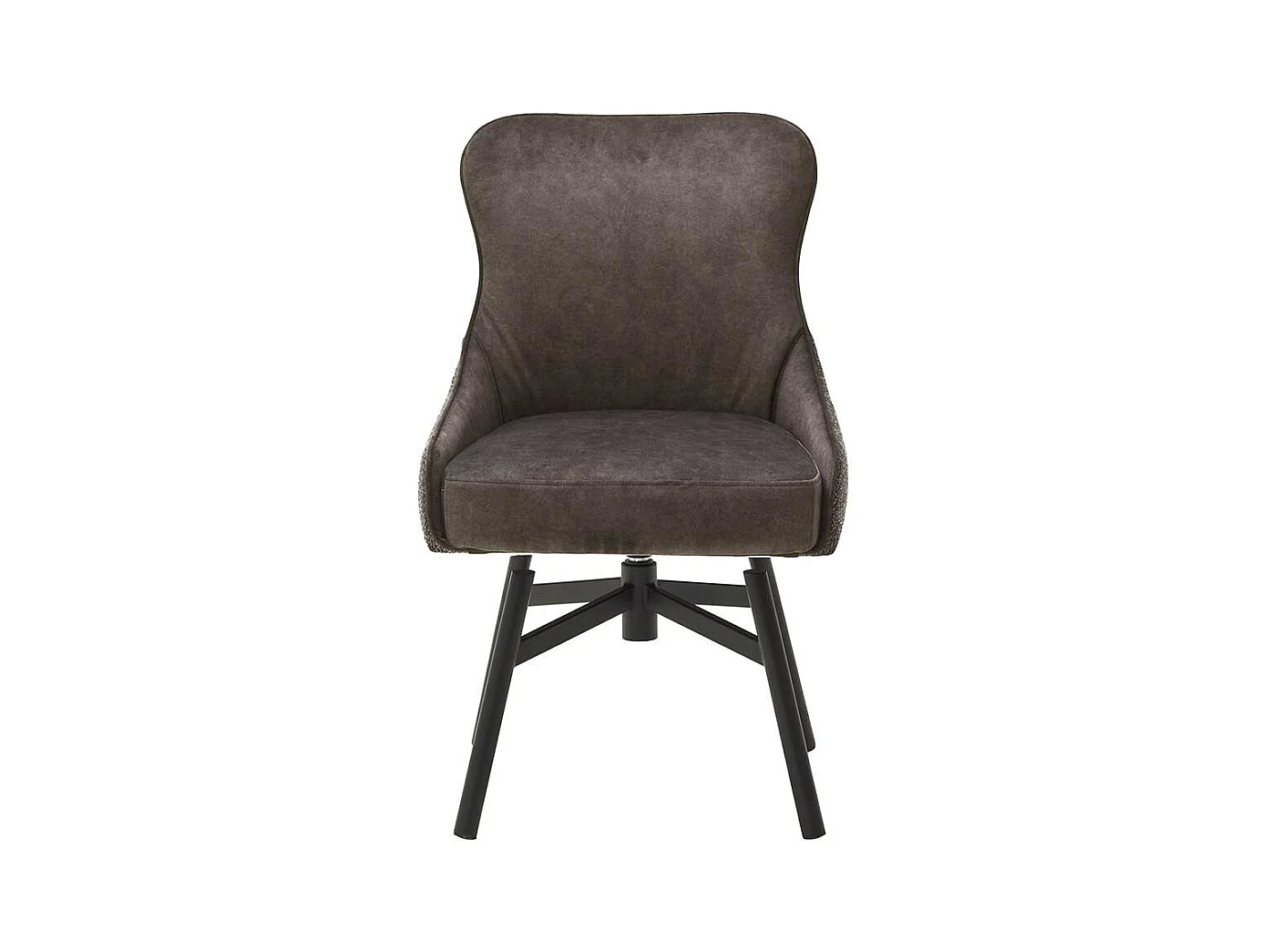 Drehbare Polsterst�hle in Hellbraun Stoff modern (2er Set)