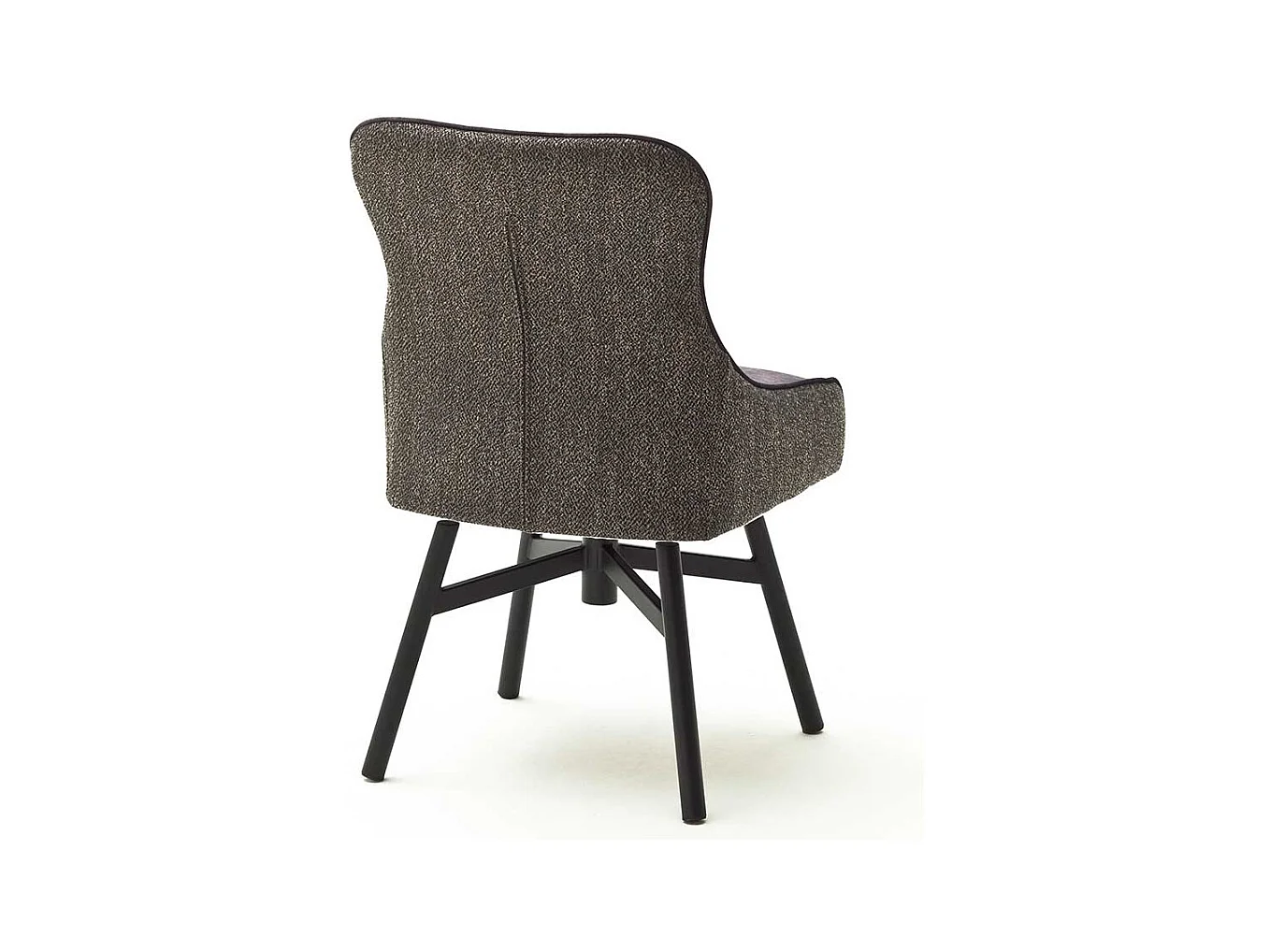 Drehbare Polsterst�hle in Hellbraun Stoff modern (2er Set)