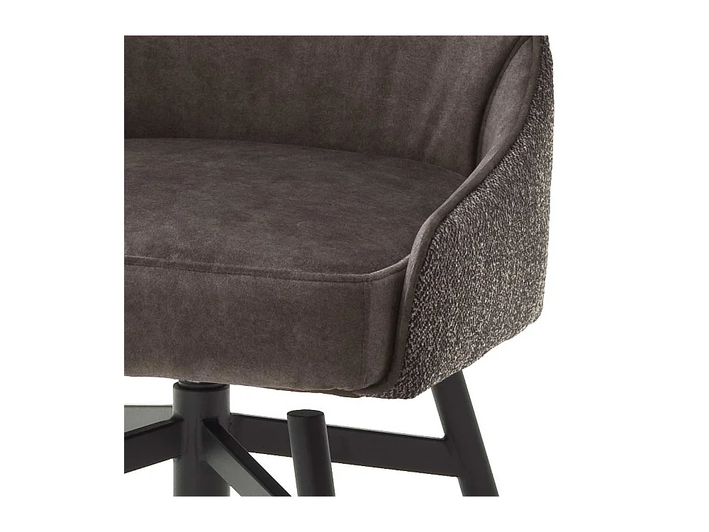 Drehbare Polsterst�hle in Hellbraun Stoff modern (2er Set)