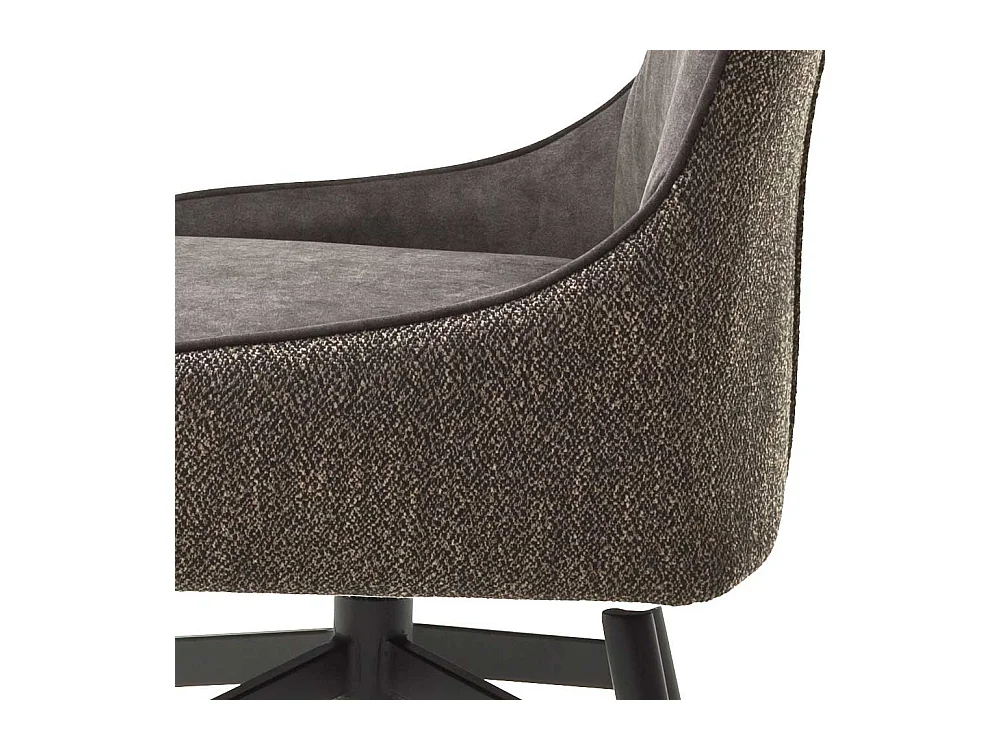 Drehbare Polsterst�hle in Hellbraun Stoff modern (2er Set)