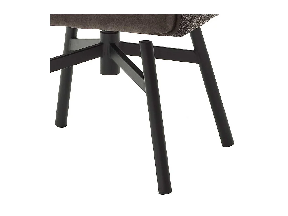 Drehbare Polsterst�hle in Hellbraun Stoff modern (2er Set)