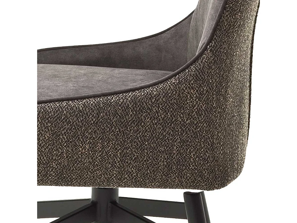 Drehbare Polsterst�hle in Hellbraun Stoff modern (2er Set)