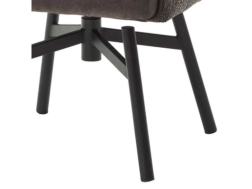 Drehbare Polsterst�hle in Hellbraun Stoff modern (2er Set)