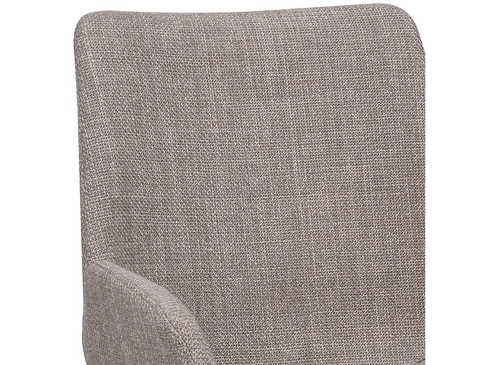 Graue Armlehnstühle mit Gestell aus Massivholz Eiche dunkel (2er Set)