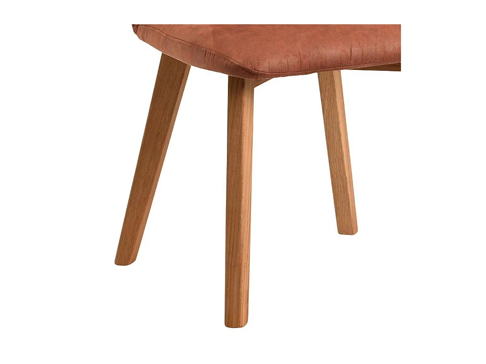 Esszimmerstuhl Polsterstuhl Esszimmer in Cognac Braun aus Microfaser (2er Set)