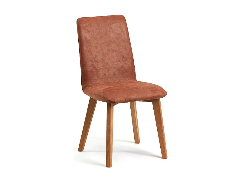 Esszimmerstuhl Polsterstuhl Esszimmer in Cognac Braun aus Microfaser (2er Set)