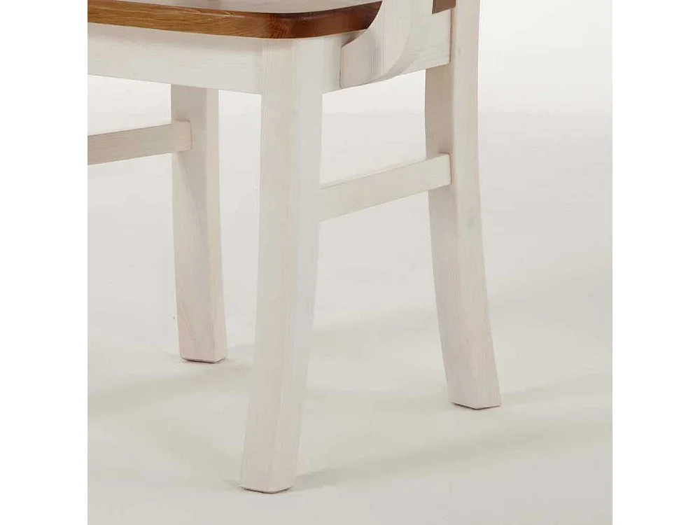 Esszimmerstuhl mit Armlehnen Kiefer Massivholz (2er Set)