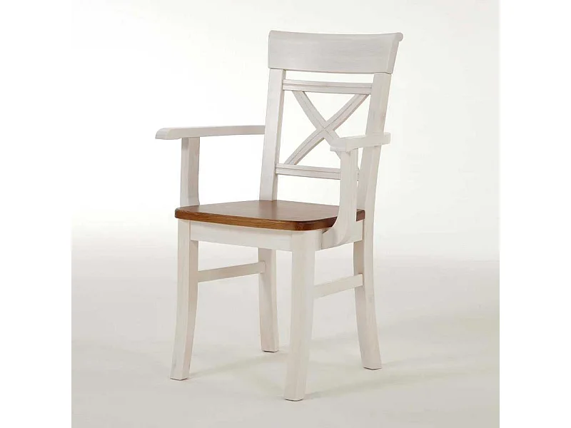 Esszimmerstuhl mit Armlehnen Kiefer Massivholz (2er Set)