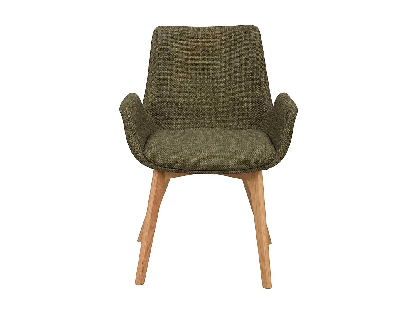 Esszimmerarmlehnstuhl in Dunkelgrün Eichefarben (2er Set)