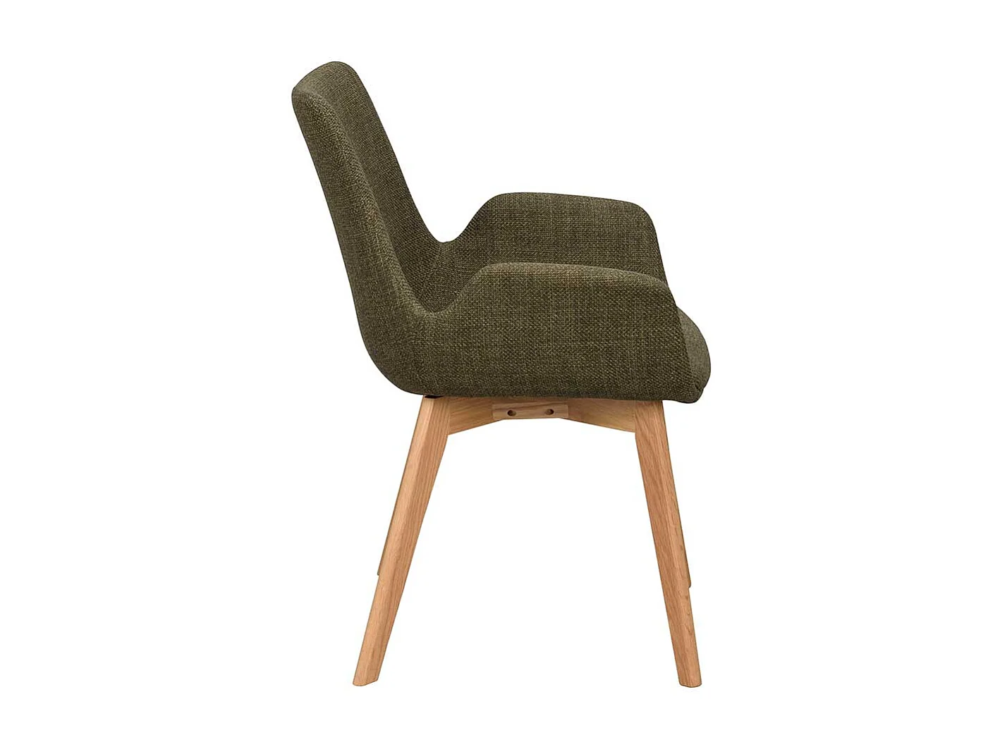 Esszimmerarmlehnstuhl in Dunkelgrün Eichefarben (2er Set)