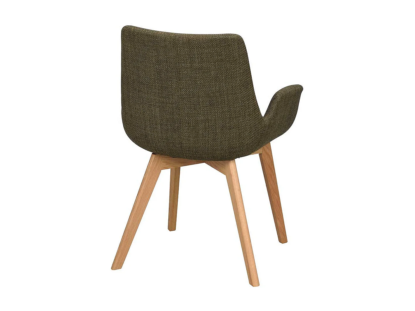 Esszimmerarmlehnstuhl in Dunkelgrün Eichefarben (2er Set)