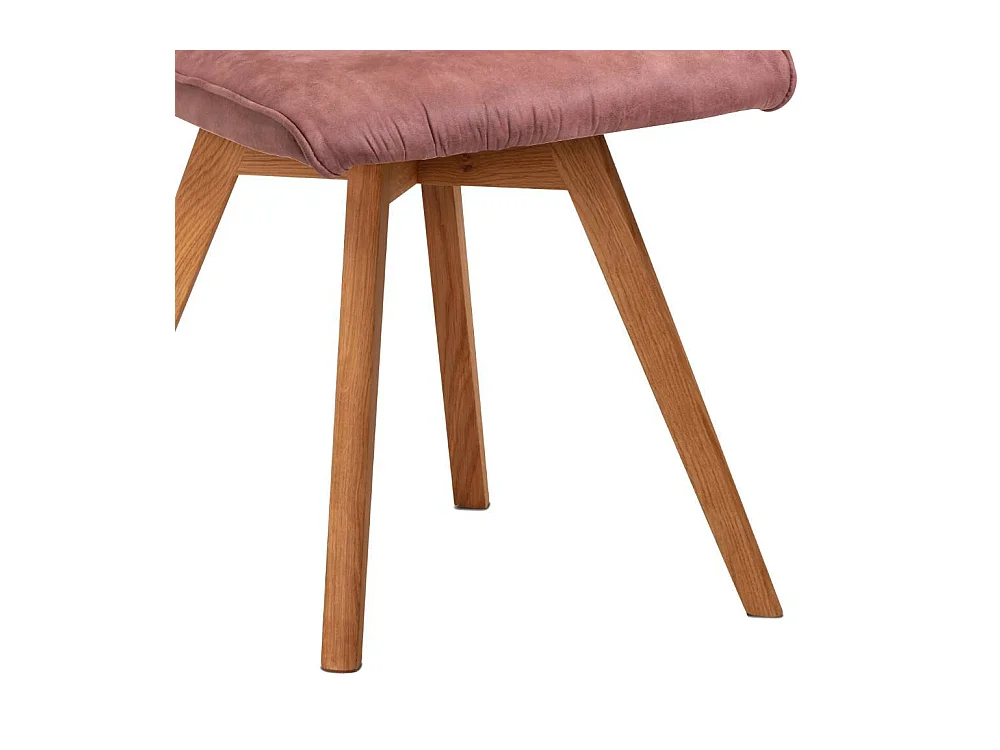 Esszimmerstuhl Polsterstuhl in Rosenholz aus Microfaser (2er Set)