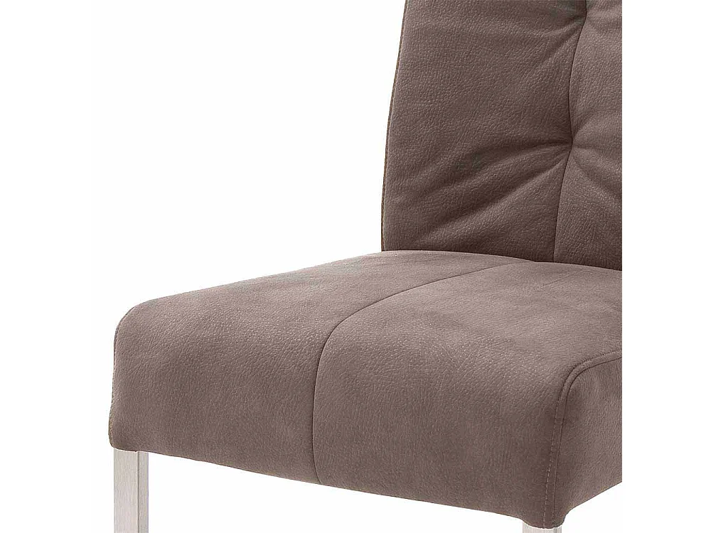 Freischwinger in Braun mit Griff (2er Set)