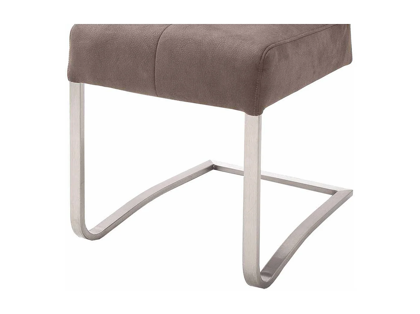 Freischwinger in Braun mit Griff (2er Set)