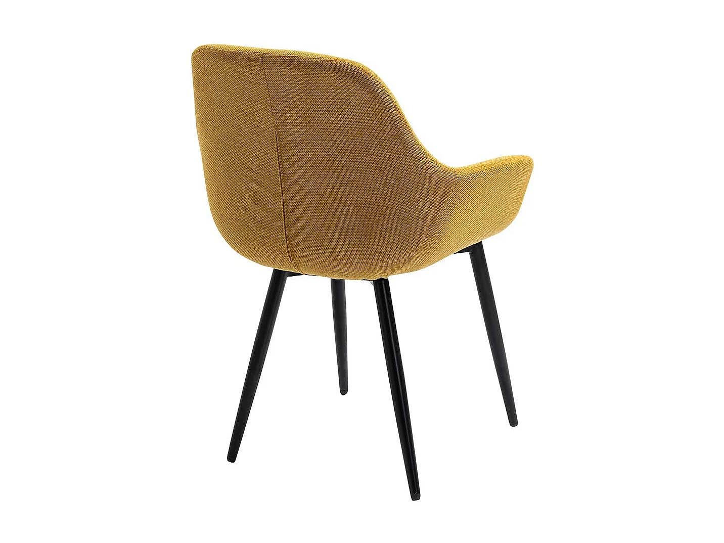 Armlehn Stühle in Gelb und Schwarz Stoffbezug (2er Set)