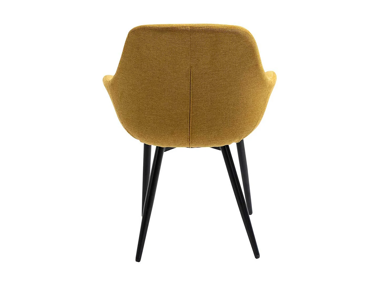 Armlehn Stühle in Gelb und Schwarz Stoffbezug (2er Set)