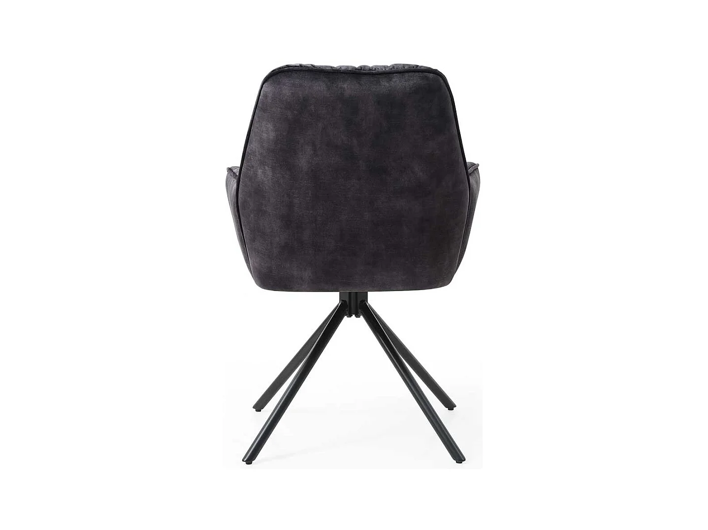 Drehbarer Armlehnstuhl in Schwarz Gestell aus Metall