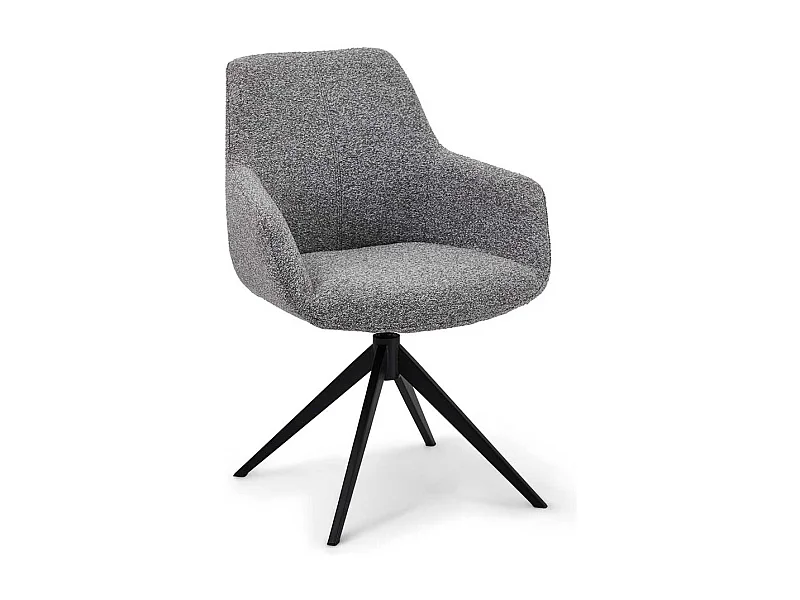 Esstisch Stühle Armlehnstuhl im Skandi Design um 360° drehbar (2er Set)