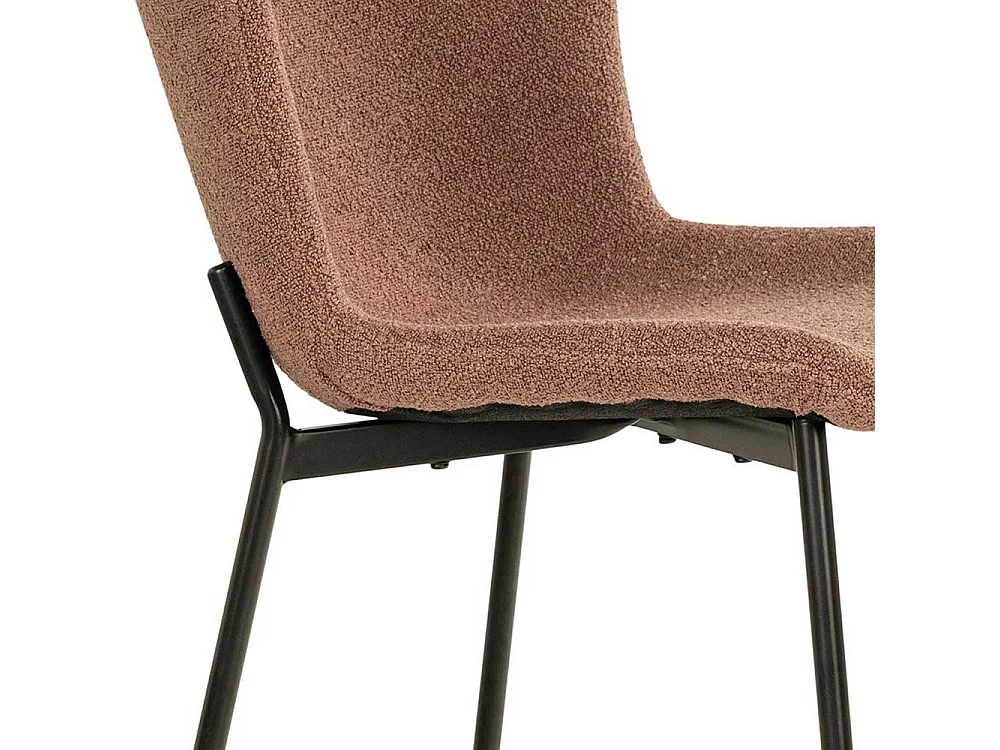 Stuhl Küche Esszimmerstuhl in Rostfarben und Schwarz (2er Set)