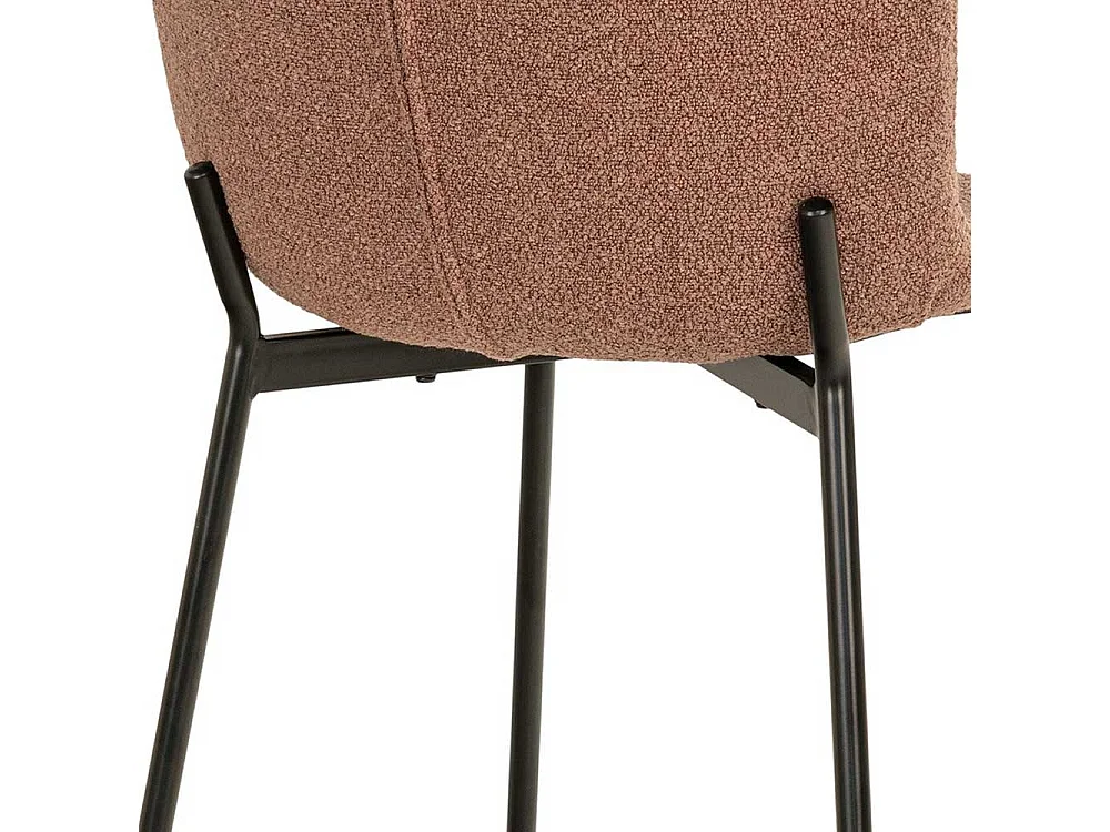 Stuhl Küche Esszimmerstuhl in Rostfarben und Schwarz (2er Set)