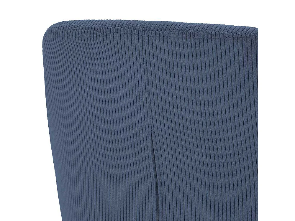 Cord Esstisch Stühle in Dunkelblau schwarzes Metallgestell (2er Set)