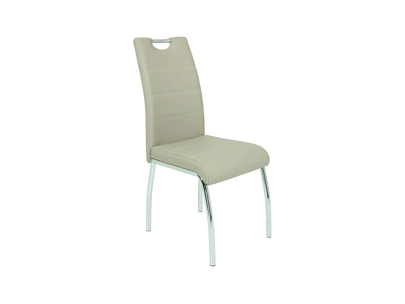 Küchenstuhl Set in Beige Kunstleder mit Griff (Set)