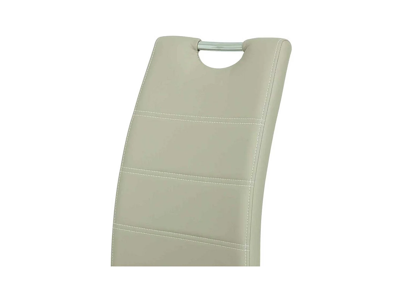 Küchenstuhl Set in Beige Kunstleder mit Griff (Set)