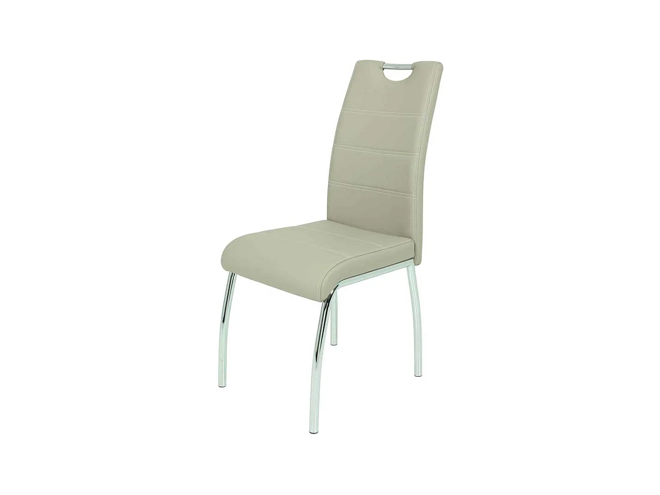Küchenstuhl Set in Beige Kunstleder mit Griff (Set)