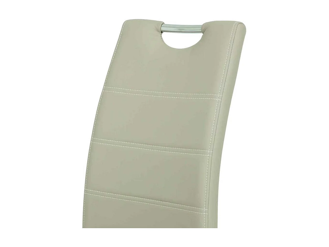 Küchenstuhl Set in Beige Kunstleder mit Griff (Set)