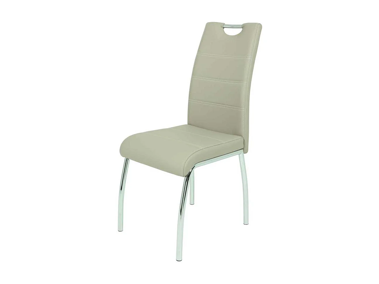 Küchenstuhl Set in Beige Kunstleder mit Griff (Set)