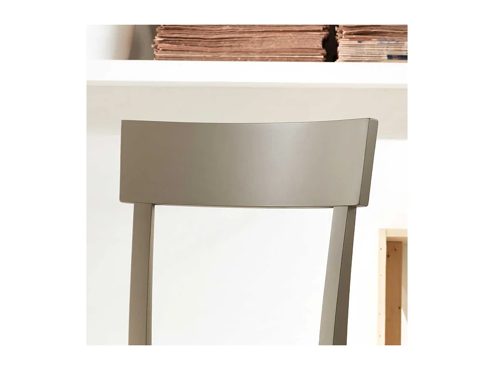 Esstischstuhl in Taupe Buche massiv Kunstleder (2er Set)