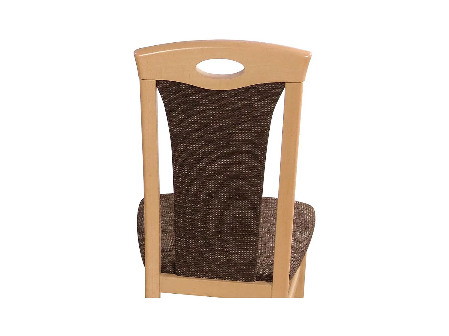 Esszimmerstuhl in Braun Webstoff Buche Massivholz (2er Set)