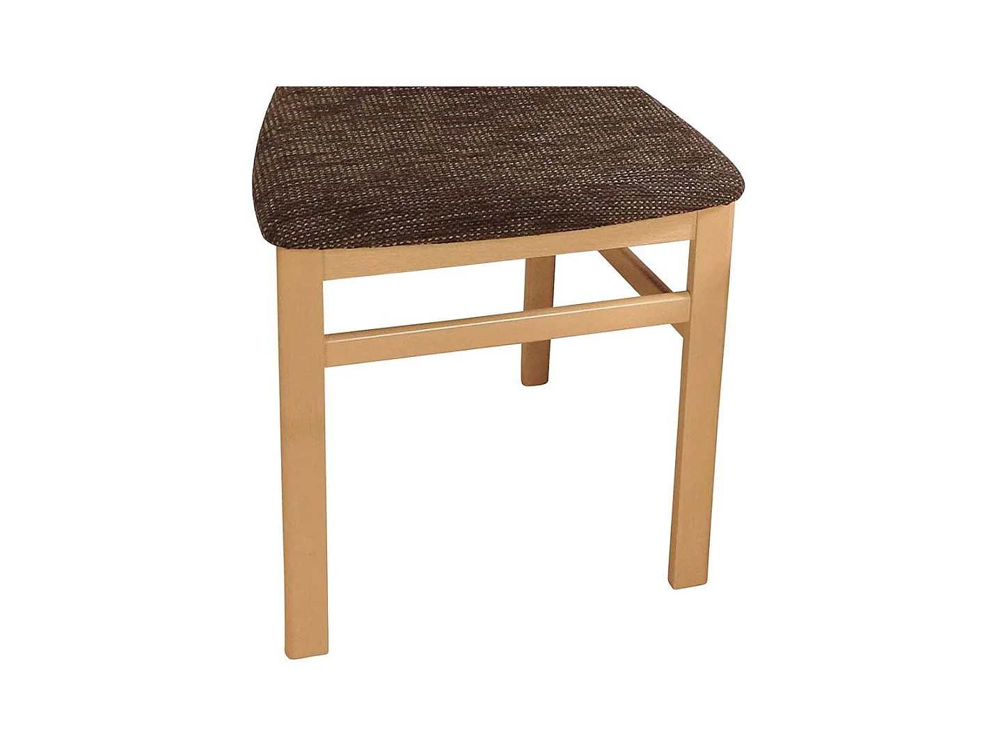 Esszimmerstuhl in Braun Webstoff Buche Massivholz (2er Set)