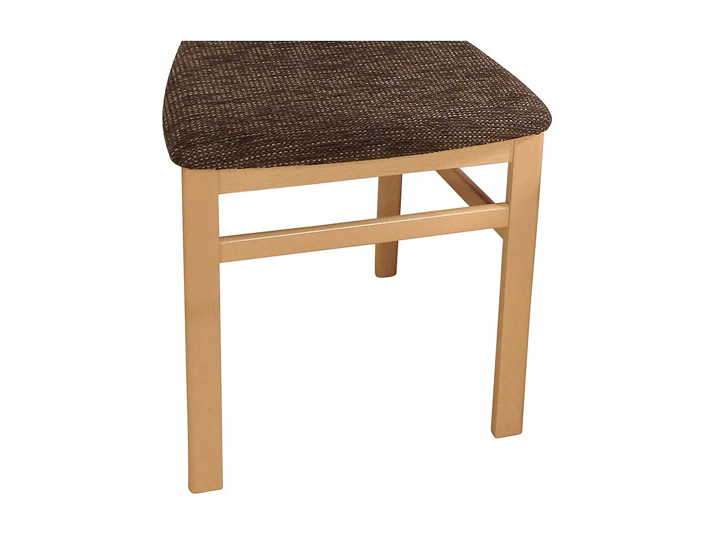 Esszimmerstuhl in Braun Webstoff Buche Massivholz (2er Set)