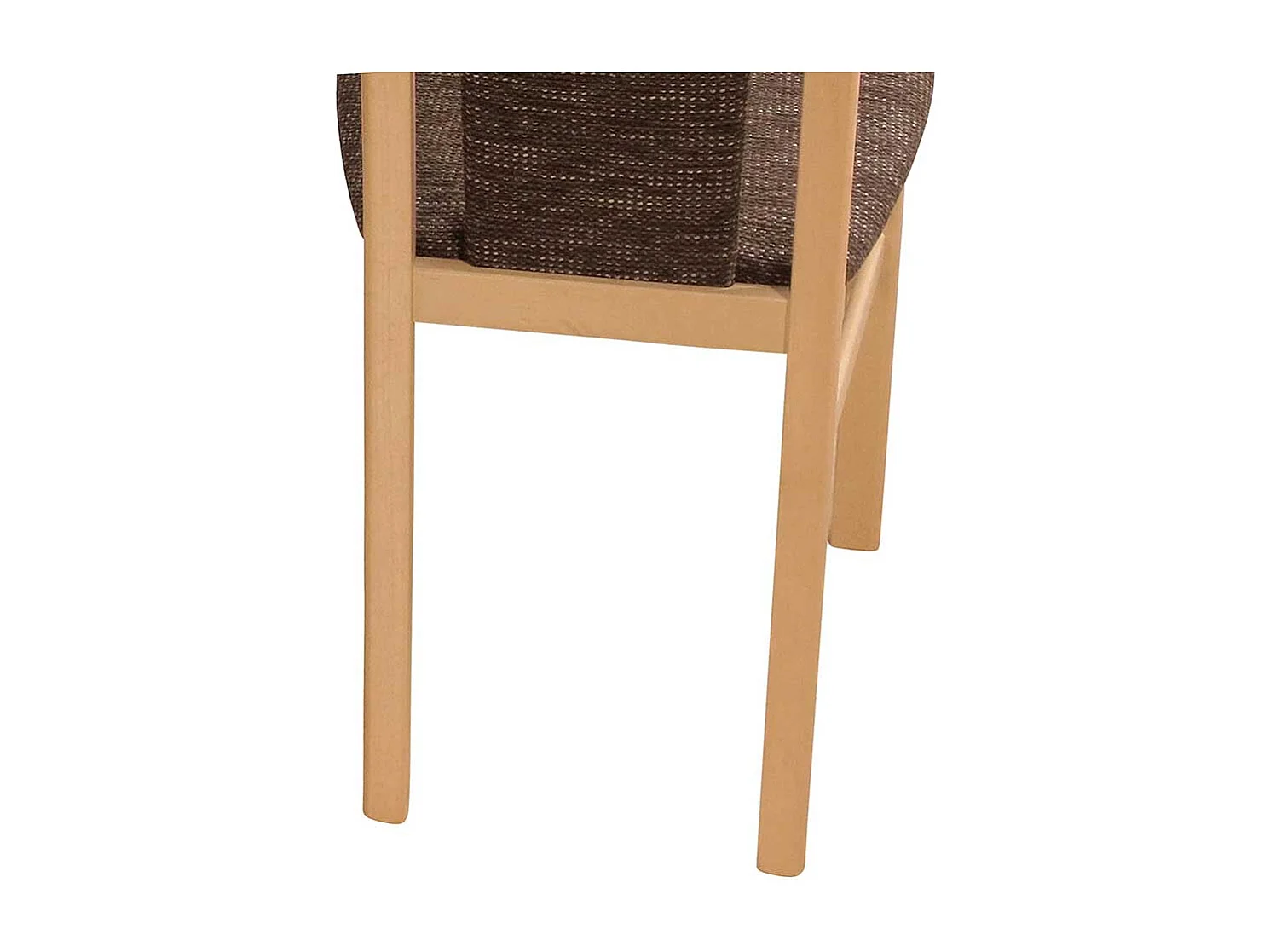 Esszimmerstuhl in Braun Webstoff Buche Massivholz (2er Set)