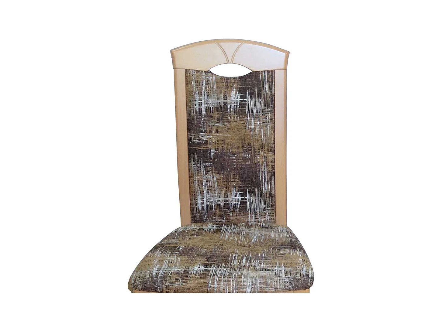 Stuhl Set aus Massivholz Buchefarben Bunt Webstoff (2er Set)