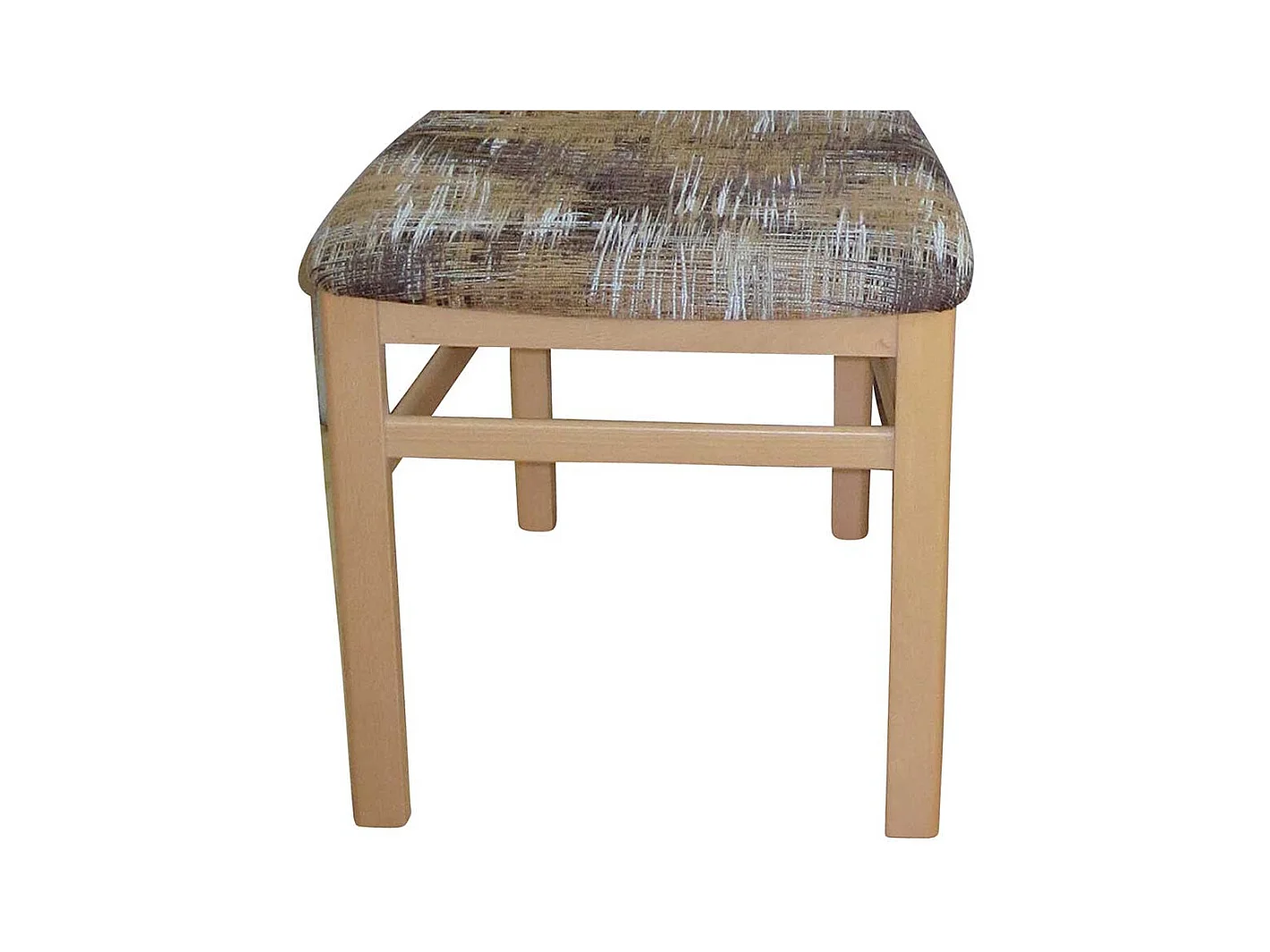 Stuhl Set aus Massivholz Buchefarben Bunt Webstoff (2er Set)