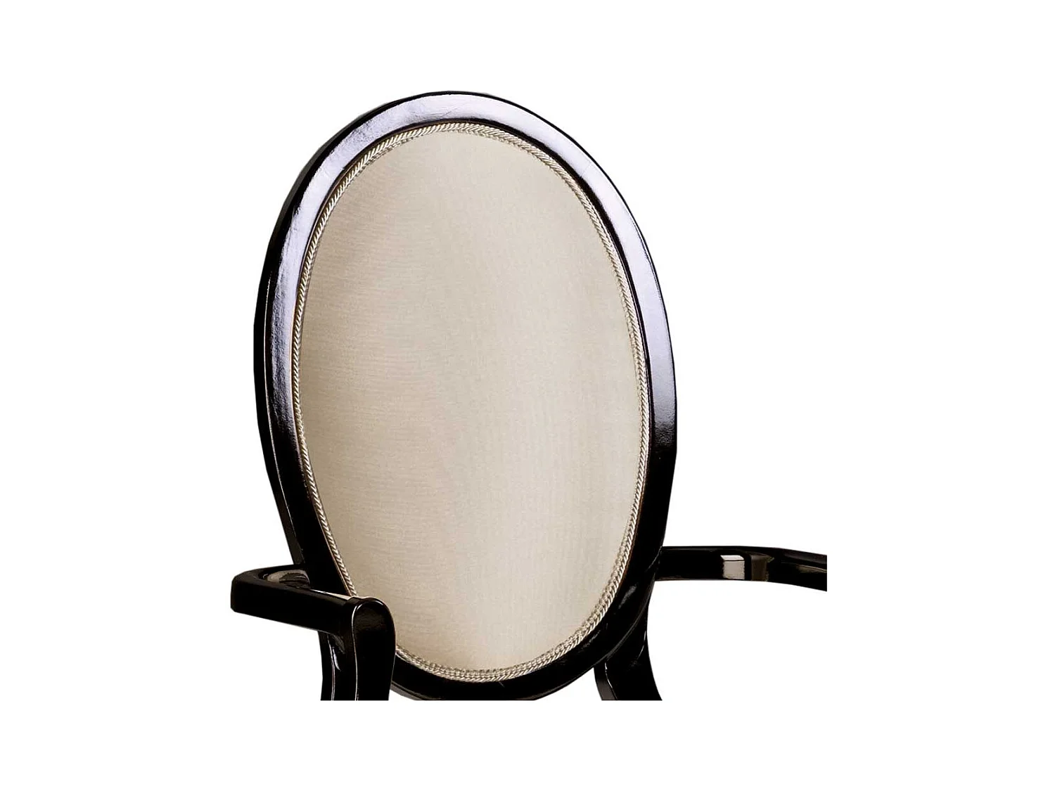 Armlehnenstuhl in italienischem Design Beige und Schwarz