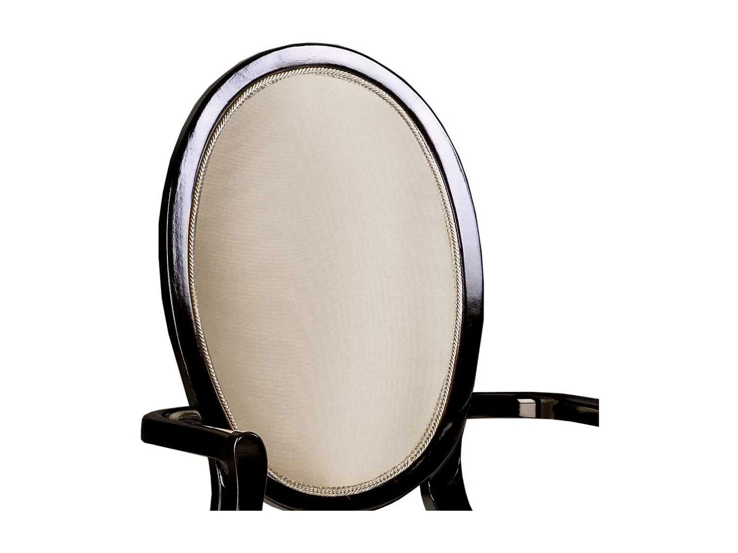 Armlehnenstuhl in italienischem Design Beige und Schwarz